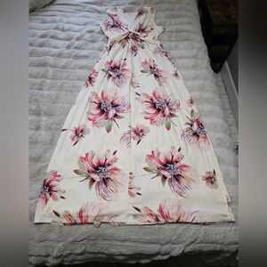 Large Reborn J Floral Maxi Dress - Cream and Floral